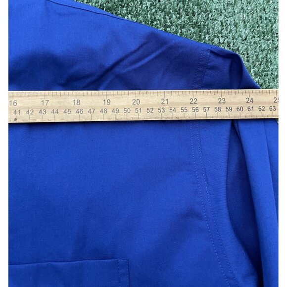 BAW Athletic Wear NON-Iron Shirt Button Down Blue Men's Size 2XL Pocket - Picture 8 of 9